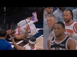 Jalen Brunson heated with Scott Foster for no call after injured again in Game 1