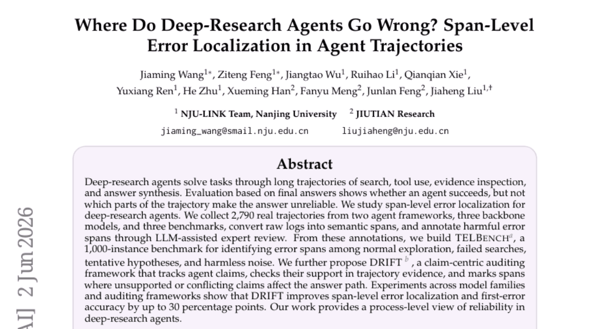 Where Do Deep-Research Agents Go Wrong? Span-Level Error Localization in Agent Trajectories