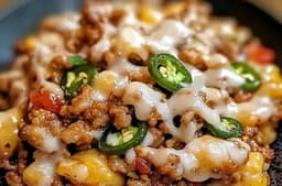 Quick Mediterranean Ground Beef Stir Fry with Jalapeño and Tomatoes