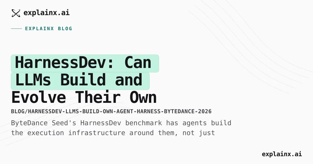 HarnessDev: Can LLMs Build Their Own Agent Harness? | explainx.ai Blog
