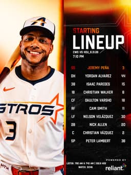 @astros: One last City Connect Monday!

⚾️: 7:10 PM
🏟️: Closed
📺: @SpaceCityHN
🎙️: @SportsTalk790 &amp; 740 A...