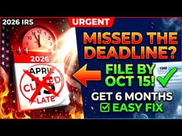 Did You Miss the Tax Deadline? Here's How to File for Extension (IRS 2026)