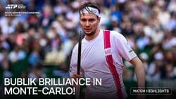 Highlights: Bublik downs Lehecka for maiden Monte-Carlo 2026 QF spot | ATP Tour | Tennis