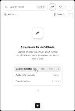 Carbon - a scratchpad app for AI work.