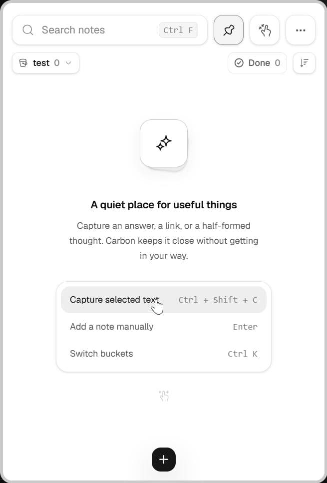 Carbon - a scratchpad app for AI work.