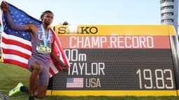 Taylor sets championship record in 200m gold run - NBC Olympics
