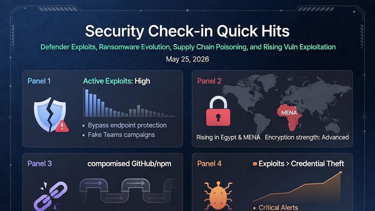 Defender Exploits, Ransomware Evolution, Supply Chain Poisoning ...