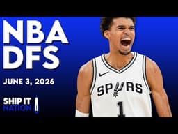 NBA DFS Process | DraftKings & FanDuel Picks, Plays & Slate Breakdown | Wednesday, 06/03/26