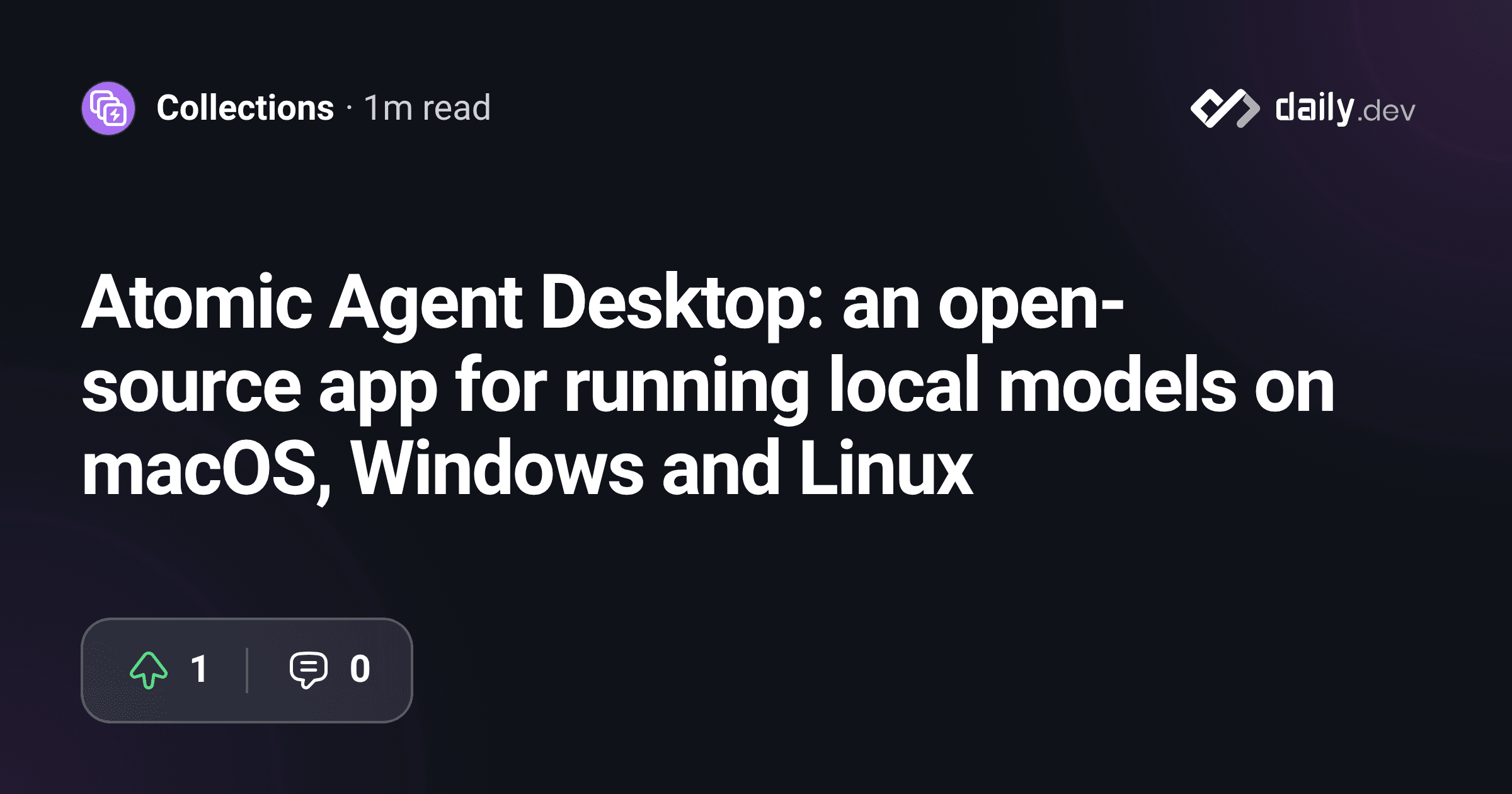 Atomic Agent Desktop: an open-source app for running...