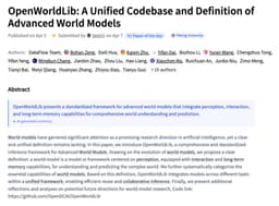 @_akhaliq: OpenWorldLib

A Unified Codebase and Definition of Advanced World Models

paper: https://t.co/IZ9eEn...