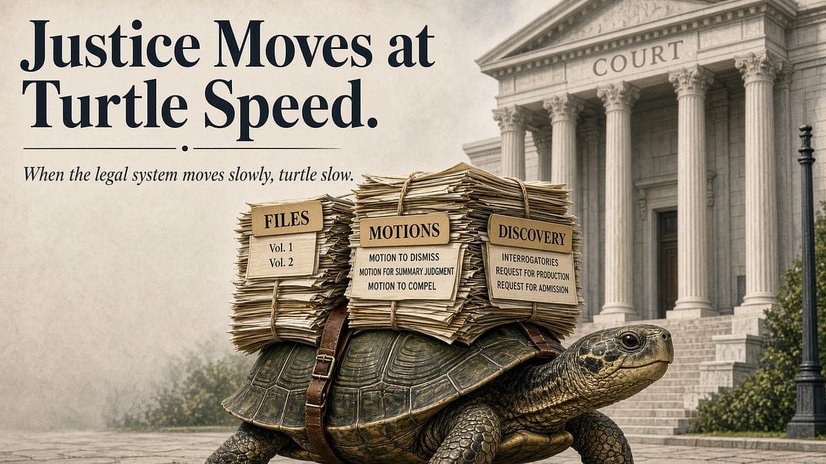 Justice Moves at Turtle Speed: Hanna v. City of Prescott Bench Trial Set for August 2027!