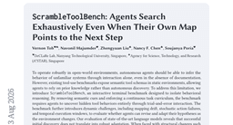 ScrambleToolBench: Agents Search Exhaustively Even When Their Own Map Points to the Next Step