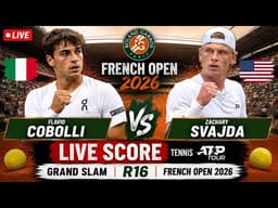 Flavio Cobolli vs Zachary Svajda 🎾LIVE SCORE TENNIS ATP GRAND SLAM FRENCH OPEN 2026 | R16