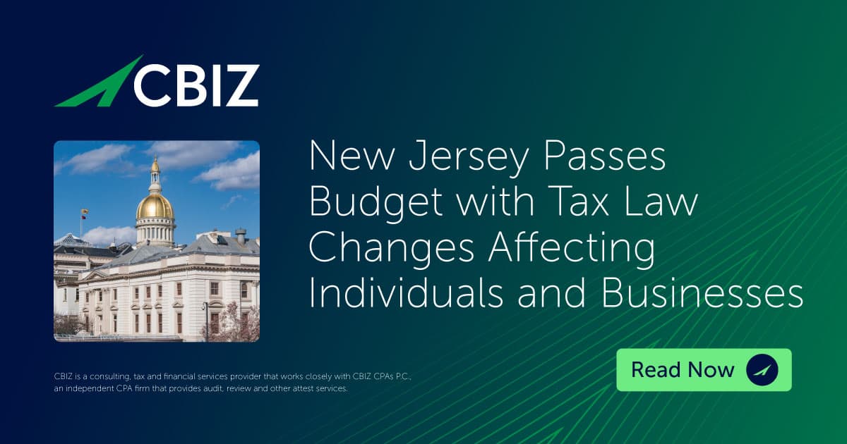 New Jersey Passes Budget with Tax Law Changes ...