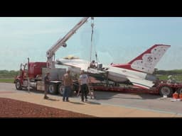 Assembly begins on real jet outside of Union Local High School