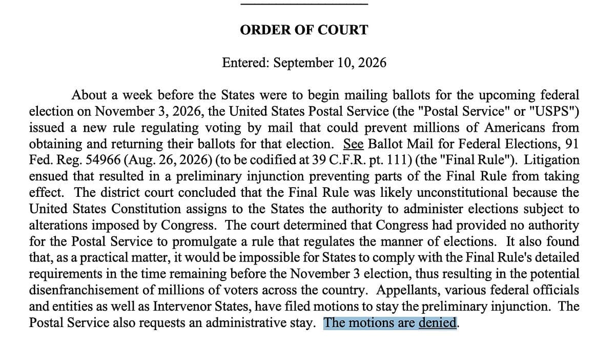 An Update: The First Circuit Protects Voting By Mail From the Trump Administration