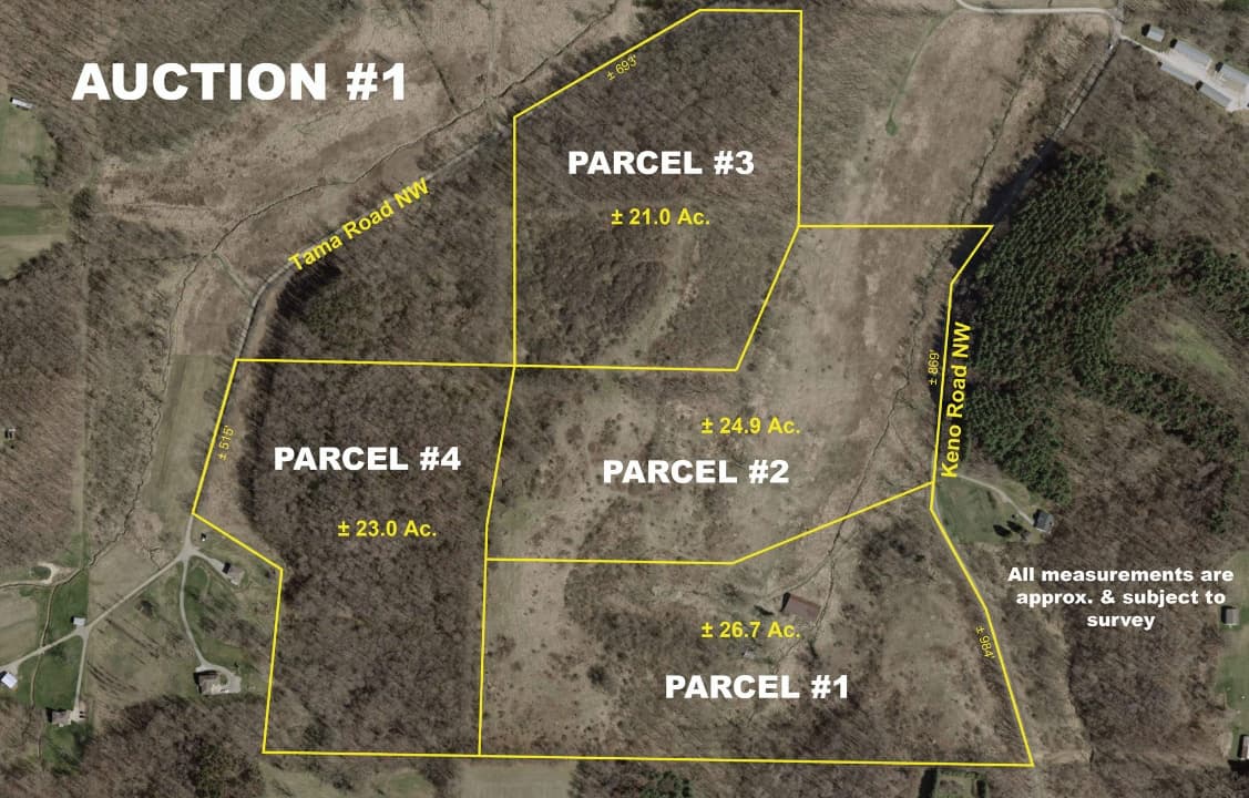 95.628 Acres of Carrollton OH Hunting and Recreation Land