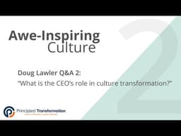 Lawler Q&A 2: The CEO's Role in Culture