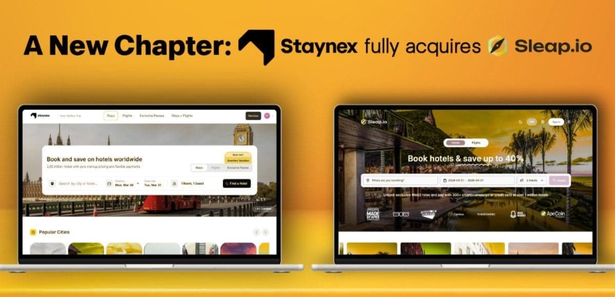 Staynex Group acquires Sleap.io to expand global travel platform
