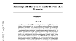 Reasoning Shift: How Context Silently Shortens LLM Reasoning
