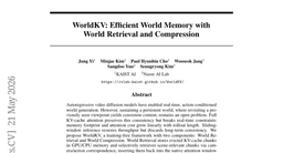 WorldKV: Efficient World Memory with World Retrieval and Compression