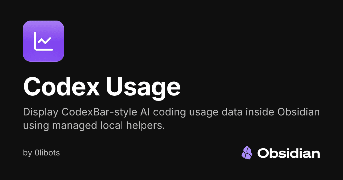 Codex Usage - Obsidian Plugin