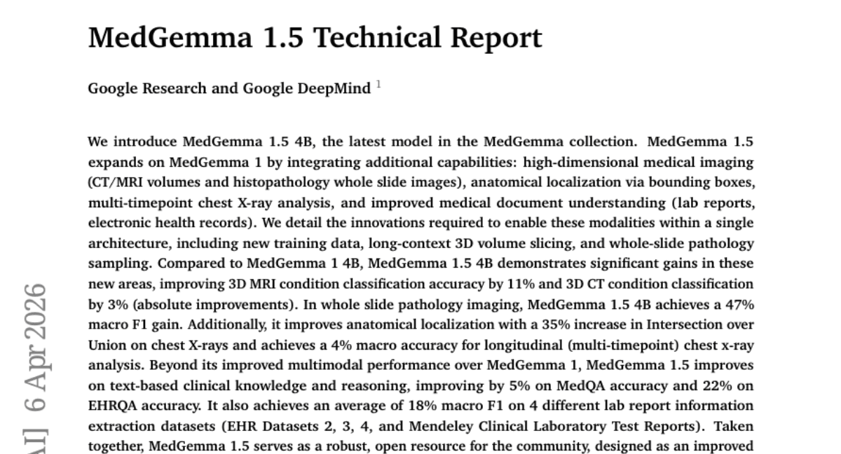 MedGemma 1.5 Technical Report