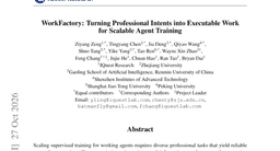 WorkFactory: Turning Professional Intents into Executable Work for Scalable Agent Training