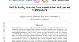 SMELT: Scaling Laws for Compute-Matched MoE Looped Transformers