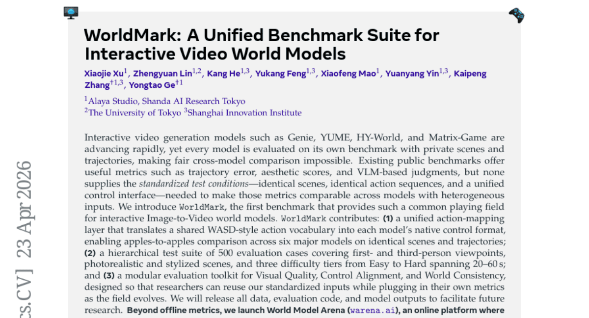 WorldMark: A Unified Benchmark Suite for Interactive Video World Models