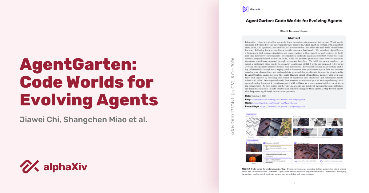 AgentGarten: Code Worlds for Evolving Agents