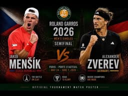 [🔴LIVE] Zverev vs Menšík | SEMIFINALS | Roland Garros 2026 Live Score & Match Stats