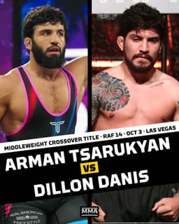 @MMAFighting: Arman Tsarukyan vs. Dillon Danis IS SET to crown #RAF middleweight crossover champ in Las Vegas at #...