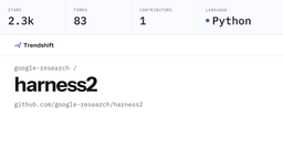 google-research/harness2 — GitHub trending stats & insights