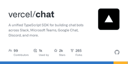 vercel/chat: A unified TypeScript SDK for building ...