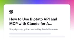 How to Use Blotato API and MCP with Claude ...