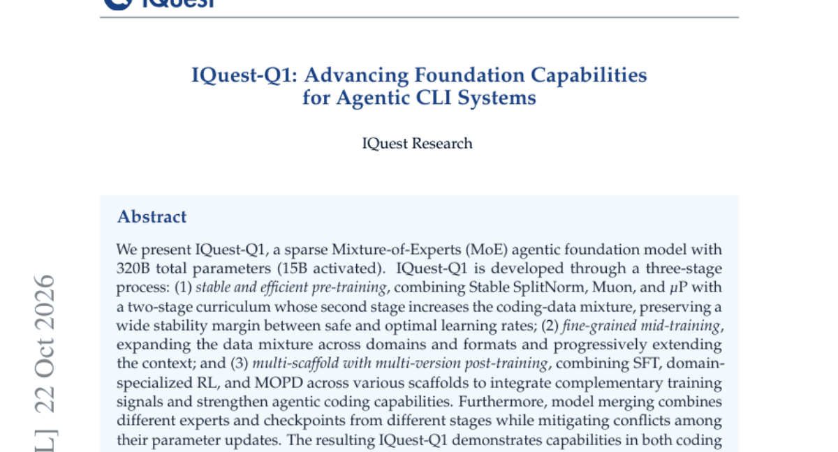 IQuest-Q1: Advancing Foundation Capabilities for Agentic CLI Systems