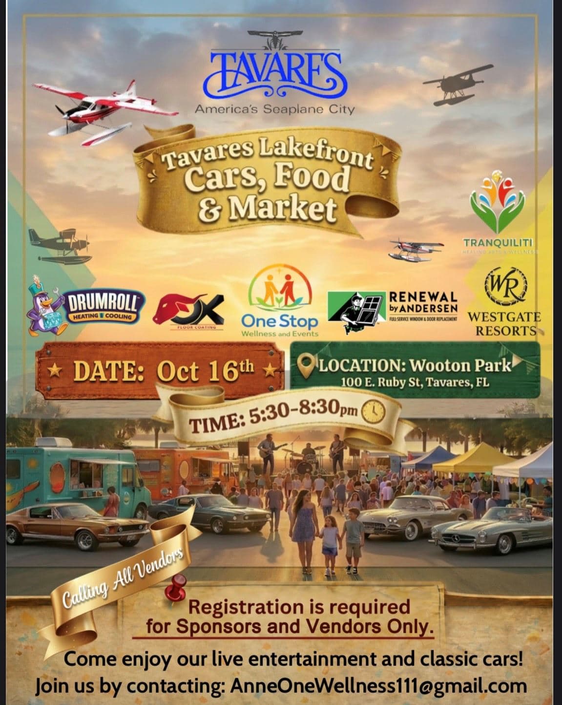 Calendar • Tavares Lakefront Cars, Food & Market