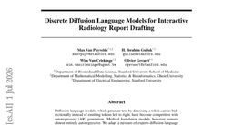 Discrete Diffusion Language Models for Interactive Radiology Report Drafting