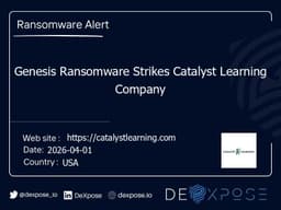 Genesis Ransomware Strikes Catalyst Learning Company - DeXpose