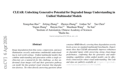 CLEAR: Unlocking Generative Potential for Degraded Image Understanding in Unified Multimodal Models