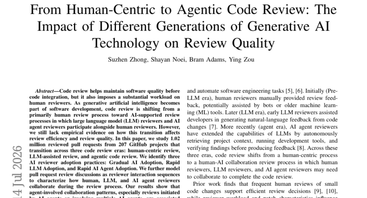 From Human-Centric to Agentic Code Review: The Impact of Different Generations of Generative AI Technology on Review Quality