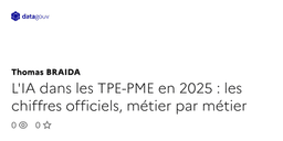 L'IA dans les TPE-PME en 2025 : les chiffres officiels ...