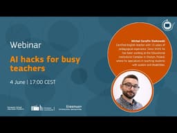 European Commission webinar: AI hacks for busy teachers