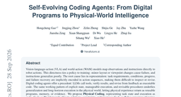 Self-Evolving Coding Agents: From Digital Programs to Physical-World Intelligence