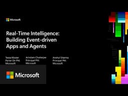 Real-Time Intelligence: Building Event-Driven AI Apps and Agents