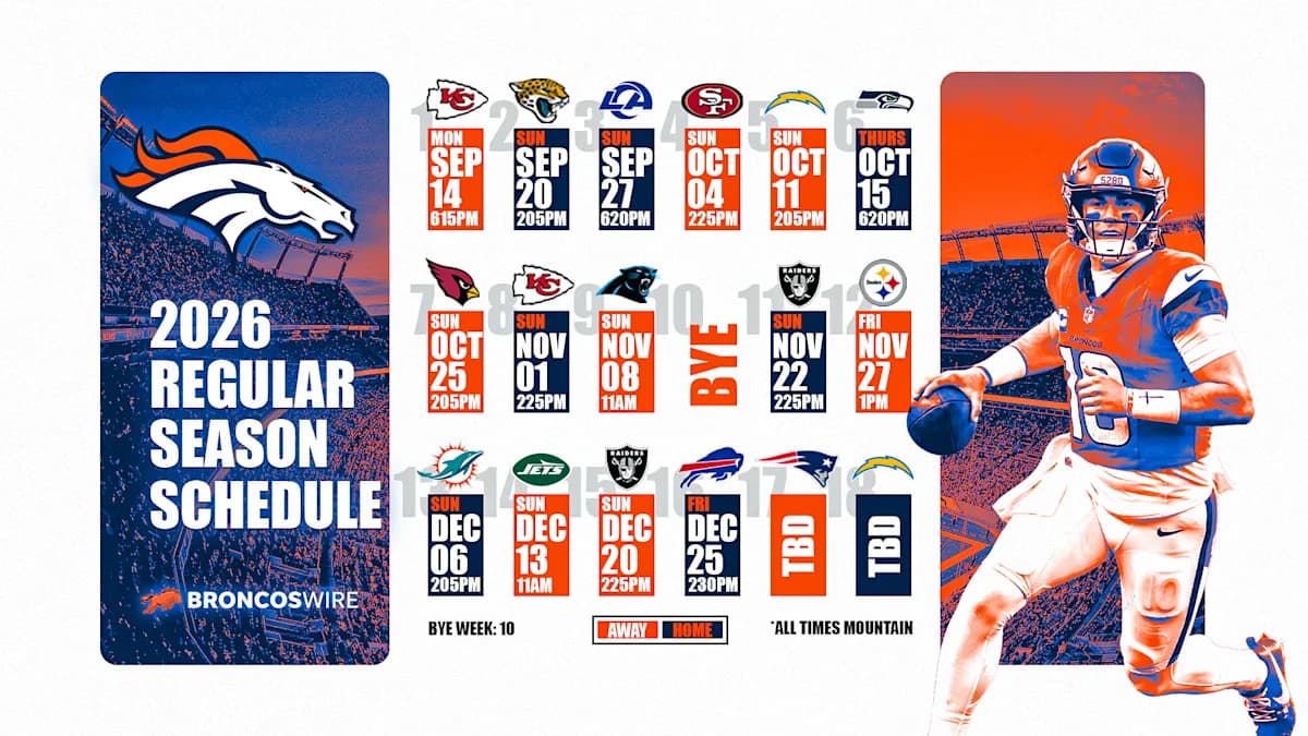 Denver Broncos schedule: When do the Broncos play? - Yahoo Sports