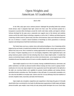 @therundownai: NEW: NVIDIA has signed a letter making the case for open-weight AI models, shared by CEO Jensen Huan...