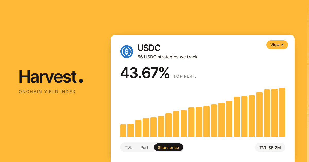 Best USDC Yield: Top APY Ranking & Sources | Harvest
