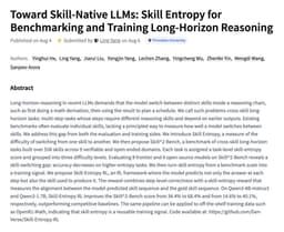 @_akhaliq: Toward Skill-Native LLMs

Skill Entropy for Benchmarking and Training Long-Horizon Reasoning

paper:...